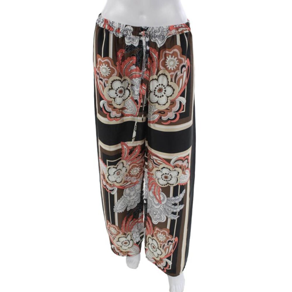 Robertson + Rodeo Women Palazzo Pants Multicolor Floral Pull On Size L